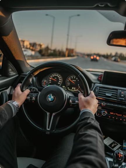 Driver at the wheel